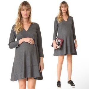 HATCH Maternity 'Day to Night' Gray long sleeve V-neck Dress